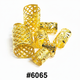 Gold Mesh Tube Dread Beads — 24pk Card #6065