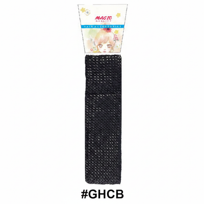 Magic Collection Wide Mesh Headband Black #GHCB