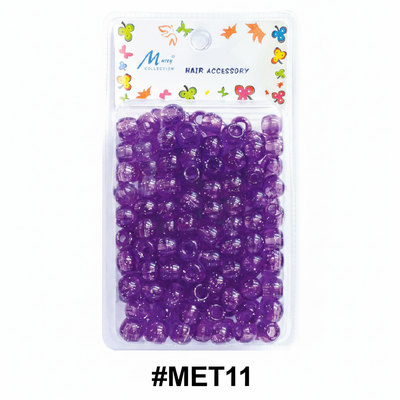 Murry Collection #MET11 Jumbo Purple Hair Beads Hair Accessory