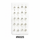 Silver Crystal Rhinestone Flower Nose Pins #N02S