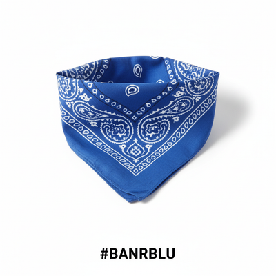 Royal Blue Printed Paisley Bandana #BANRBLU