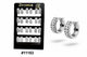 Zirconia Thick Wide Triple-Row CZ Crystal Half-Hoop Earrings Display Board 24 Pairs #11163