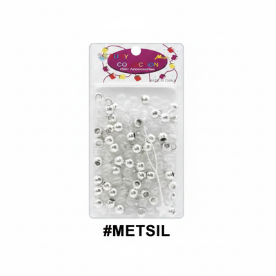 Beauty Collection Silver Metallic Hair Beads #METSIL