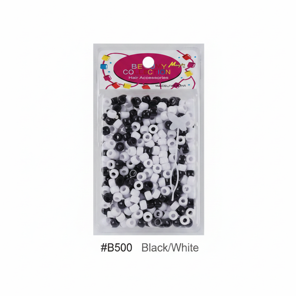 Beauty Magic Collection Hair Beads Black White #B500