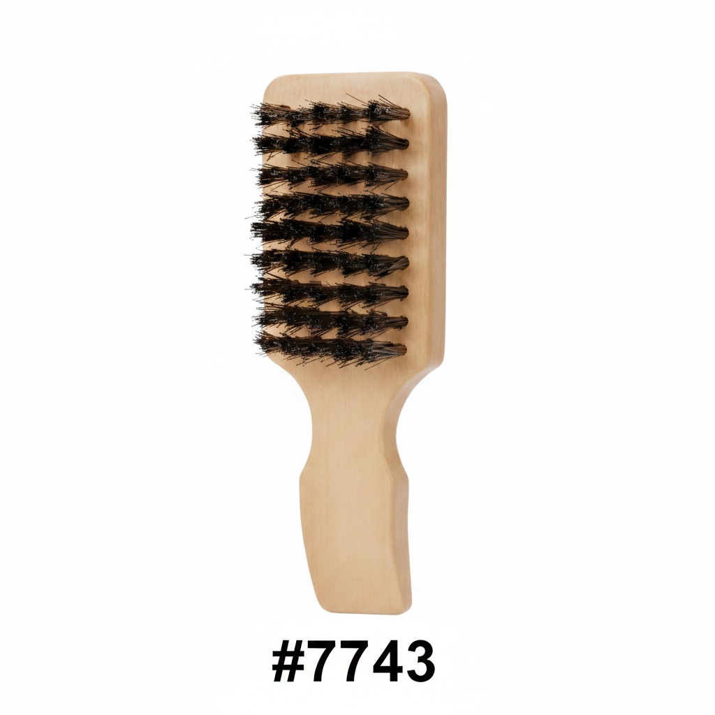 #7743 Magic Mini Brush with Handle – Boar Bristle
