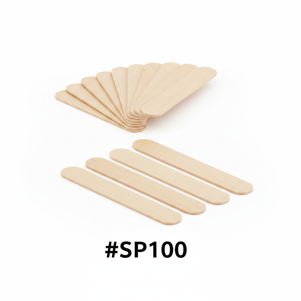 Wooden Wax Spatula Sticks 100 Strips #SP100
