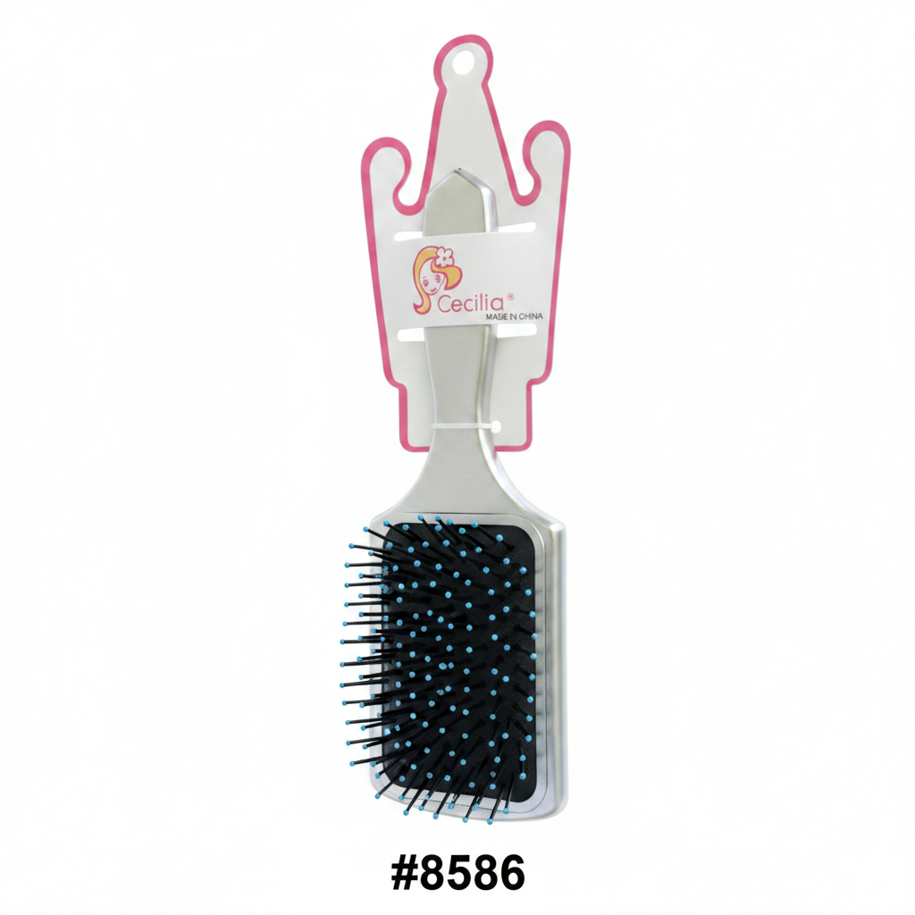 Cecilia Paddle Hair Brush Silver #8586 3D render