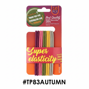 MSMP Super Elasticity Hair Elastics Autumn Tones 10pcs #TP83AUTUMN