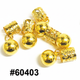 Gold Ball Dread Charms — 24pack Card #60403