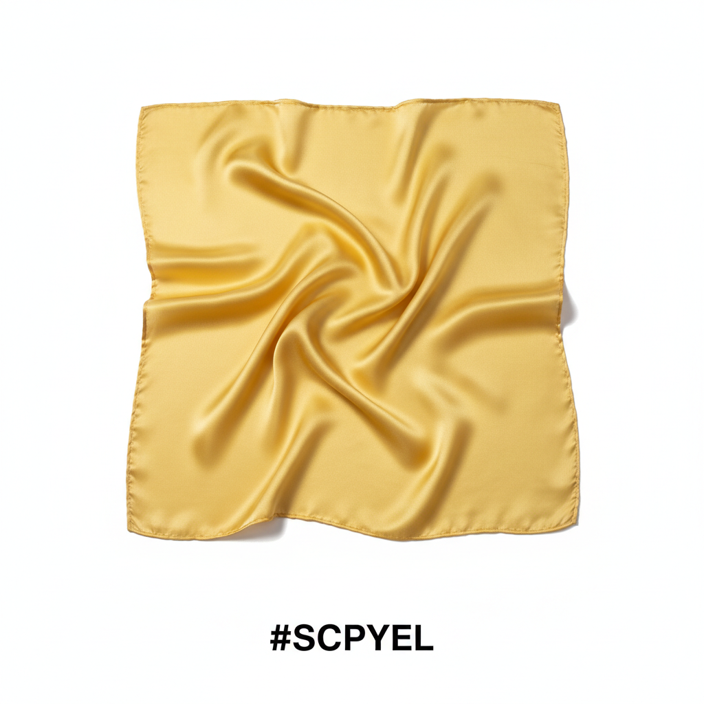 Silky Plain Scarf 90x90cm Yellow #SCPYEL