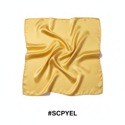 Silky Plain Scarf 90x90cm Yellow #SCPYEL