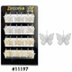 Zirconia Filigree Butterfly Earrings Display Pack Silver & Gold #11197