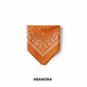 Orange Printed Paisley Bandana #BANORA