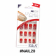 #NAIL20 E&A New Style UV Gel Nail Tips - Red with Silver Glitter 1 Pack