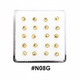 Gold Round Circle Nose Studs #N08G