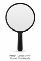 Large Round Handheld Mirror with Black Handle #M101