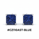 Cubic Zirconia Square Princess Cut Stud Earrings Mix Colour 4mm-14mm #CZ110AST