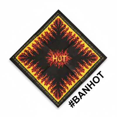 Fire Hot Print Cotton Bandana #BANHOT