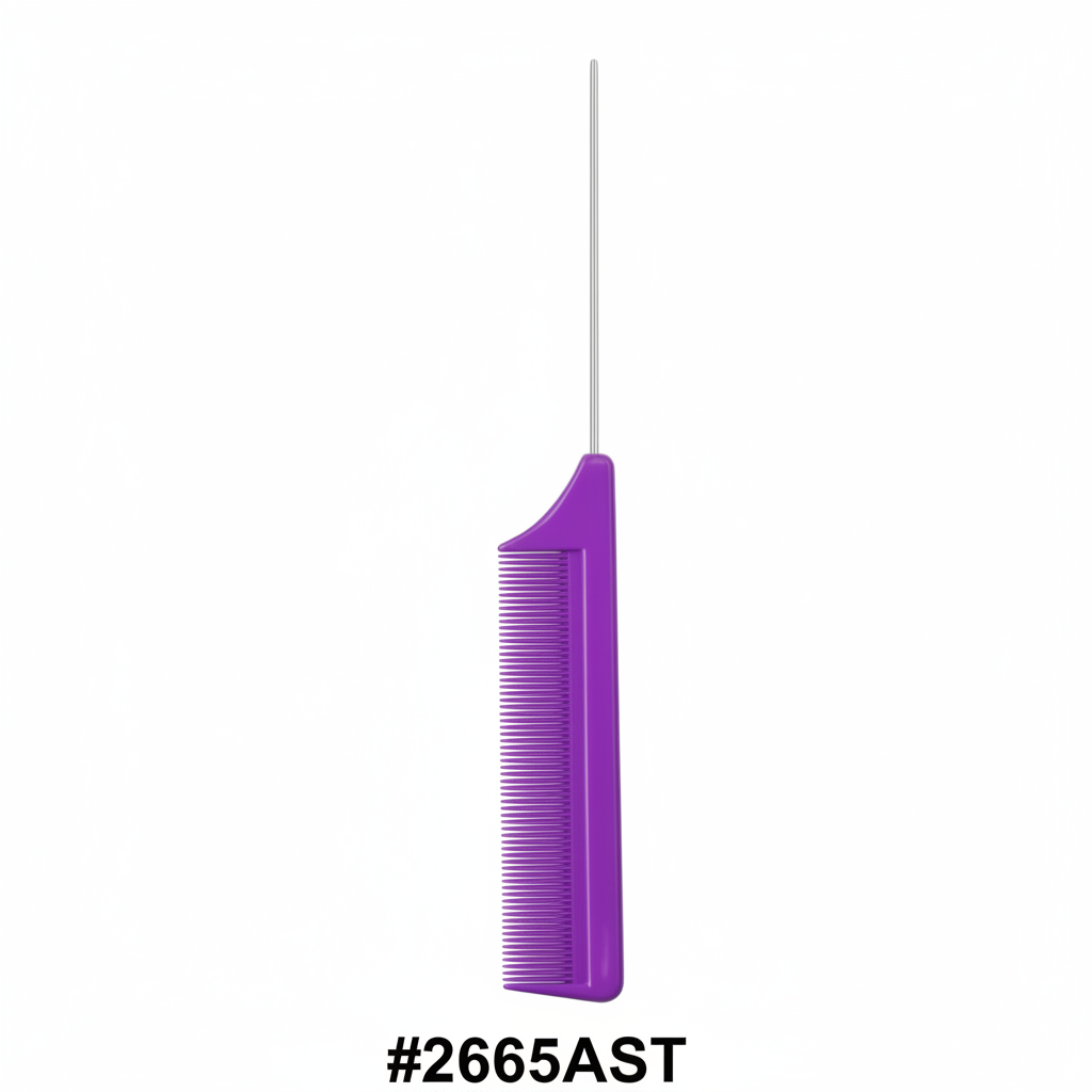 Stella Collection Pin Tail Comb #2665AST Purple
