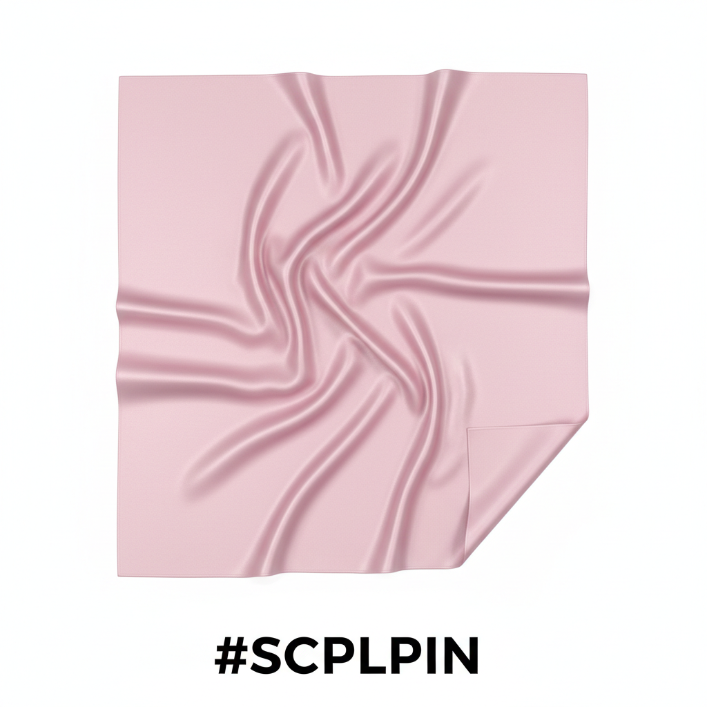 Silky Plain Scarf 90x90cm Light Pink #SCPLPIN