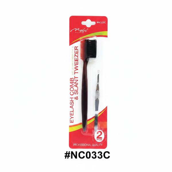 #NC033C Magic Eyelash Comb & Slant Tweezer 2pc