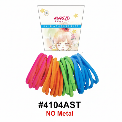 Magic Quality Hair Ties No Metal in Assorted Colours #4104AST