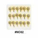 Gold Starburst Flower Crystal Rhinestone Nose Studs with Hook #NC62