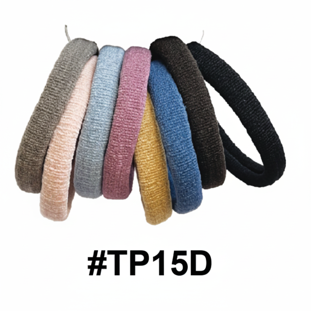Magic Quality Soft Foam Hair Ties Metallic Shimmer #TP15D
