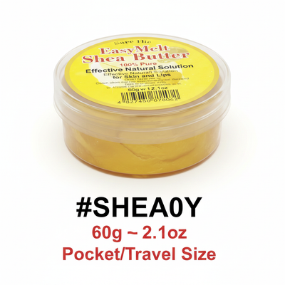 EasyMelt Yellow Shea Butter 60g 2.1oz Pocket Travel Size #SHEA0Y