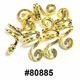 Braid Jewellery Gold Scroll Swirl Dread Charms — 36pk Display #80885