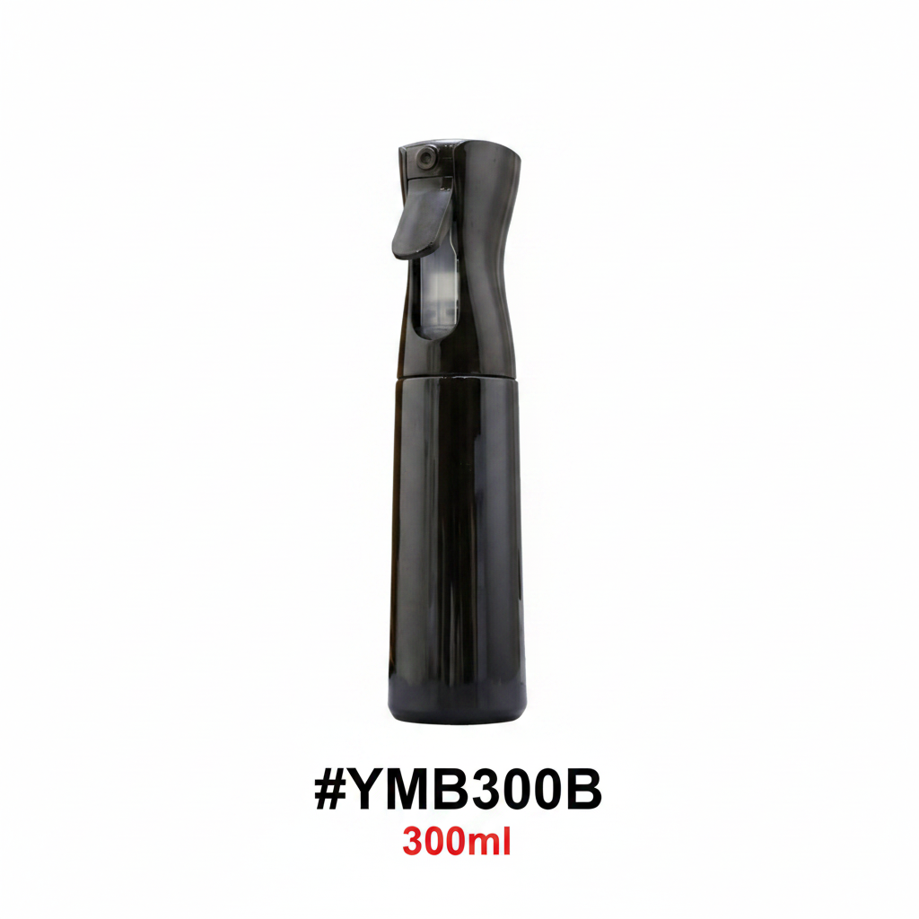 Continuous Mist Spray Bottle 300ml Black #YMB300B