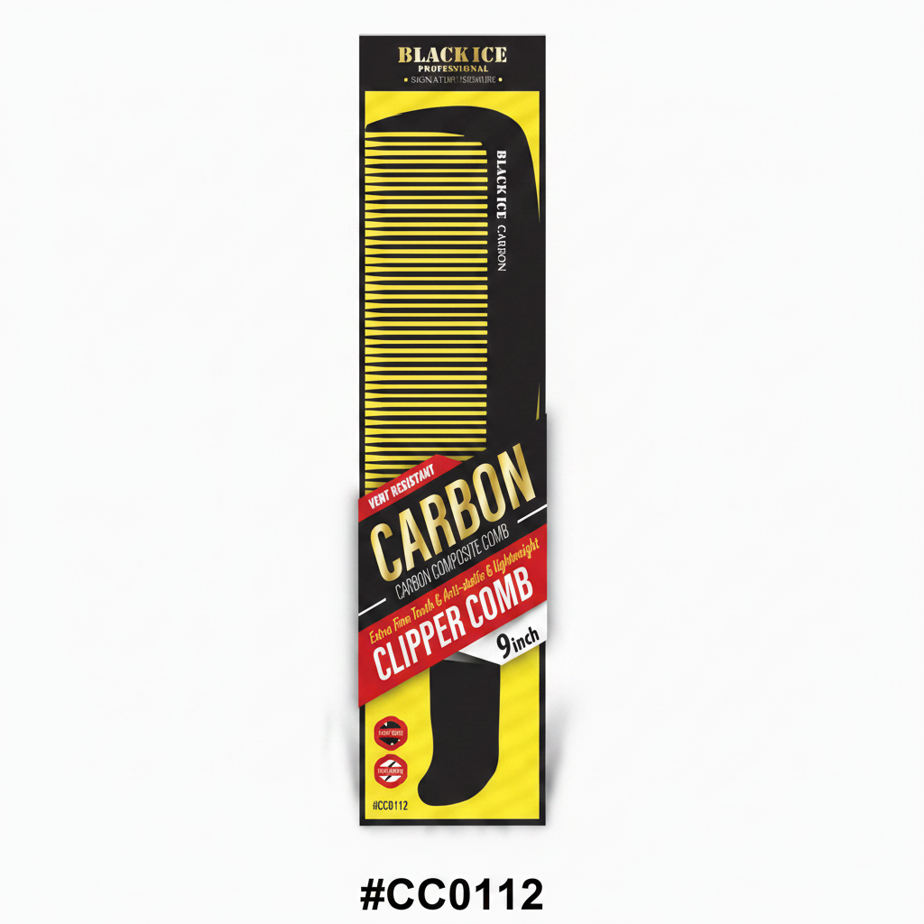 Black Ice Carbon Composite Clipper Comb 9 inch #CC0112