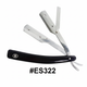 Professional Straight Barber Razor Black Handle #ES322