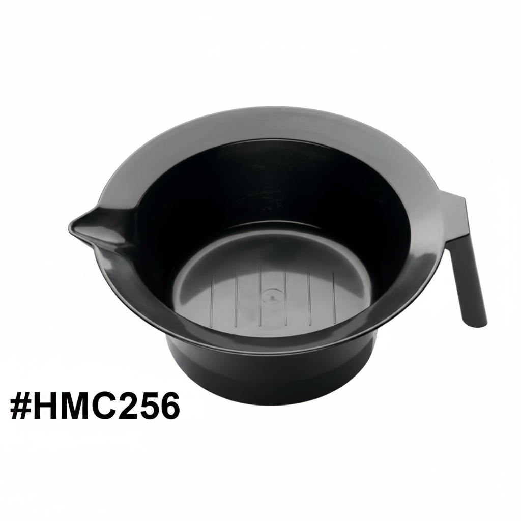 Black Hair Dye Mixing Bowl with Handle and Spout #HMC256