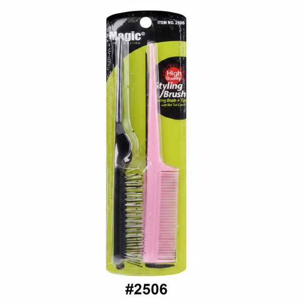 Magic Collection Teasing Brush with Rat Tail Comb #2506
