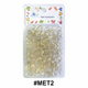 Murry Collection Jumbo Gold Glitter Clear Hair Beads Hair Accessory #MET2
