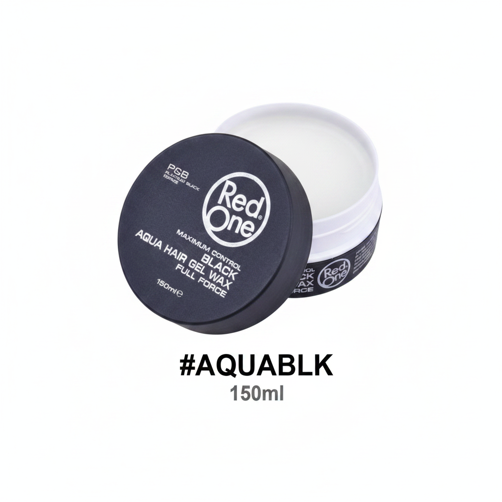 Red One Maximum Control Black Aqua Hair Gel Wax Full Force 150ml #AQUABLK