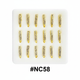 Gold Bar Crystal Rhinestone Nose Studs with Hook #NC58