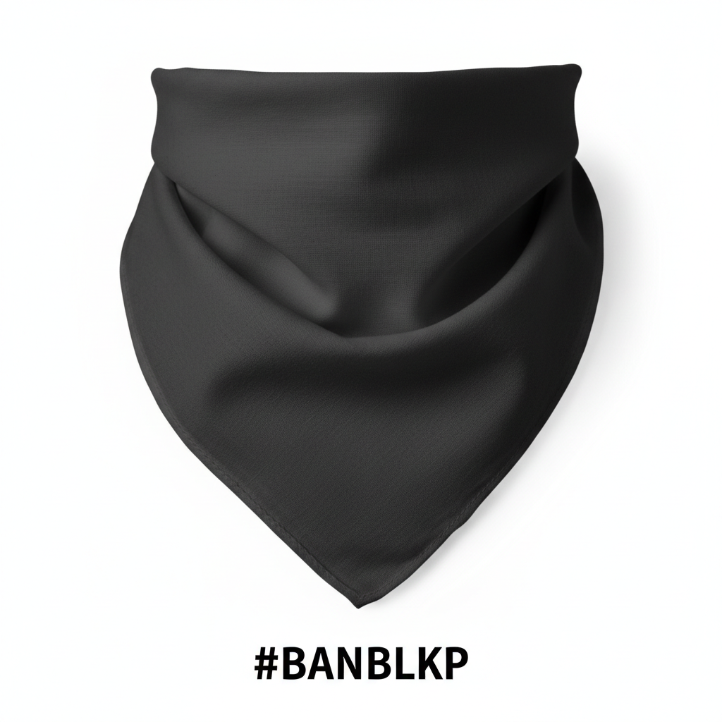 Plain Black Bandana #BANBLKP