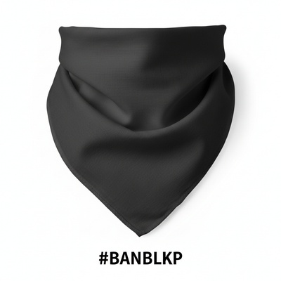 Plain Black Bandana #BANBLKP