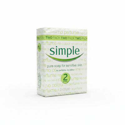 Simple Pure Soap for Sensitive Skin 2 Bars Pack #SIM1