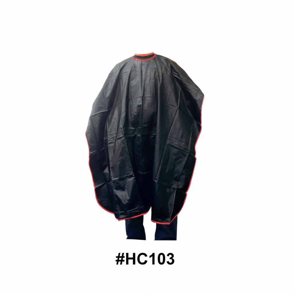 Hairdressers Professional Barber Cape Black #HC103