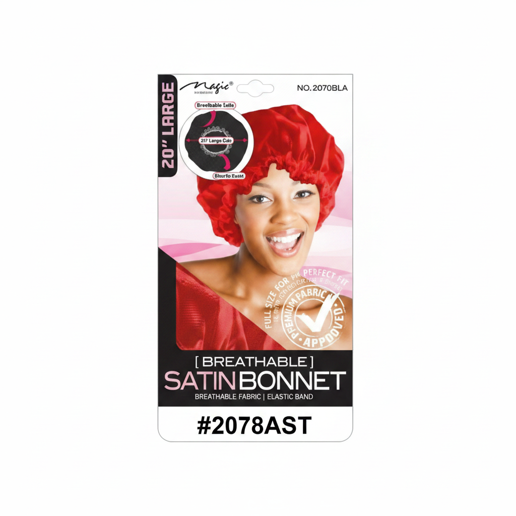 Breathable Satin Bonnet Large 20" #2078 - 3D Render 1