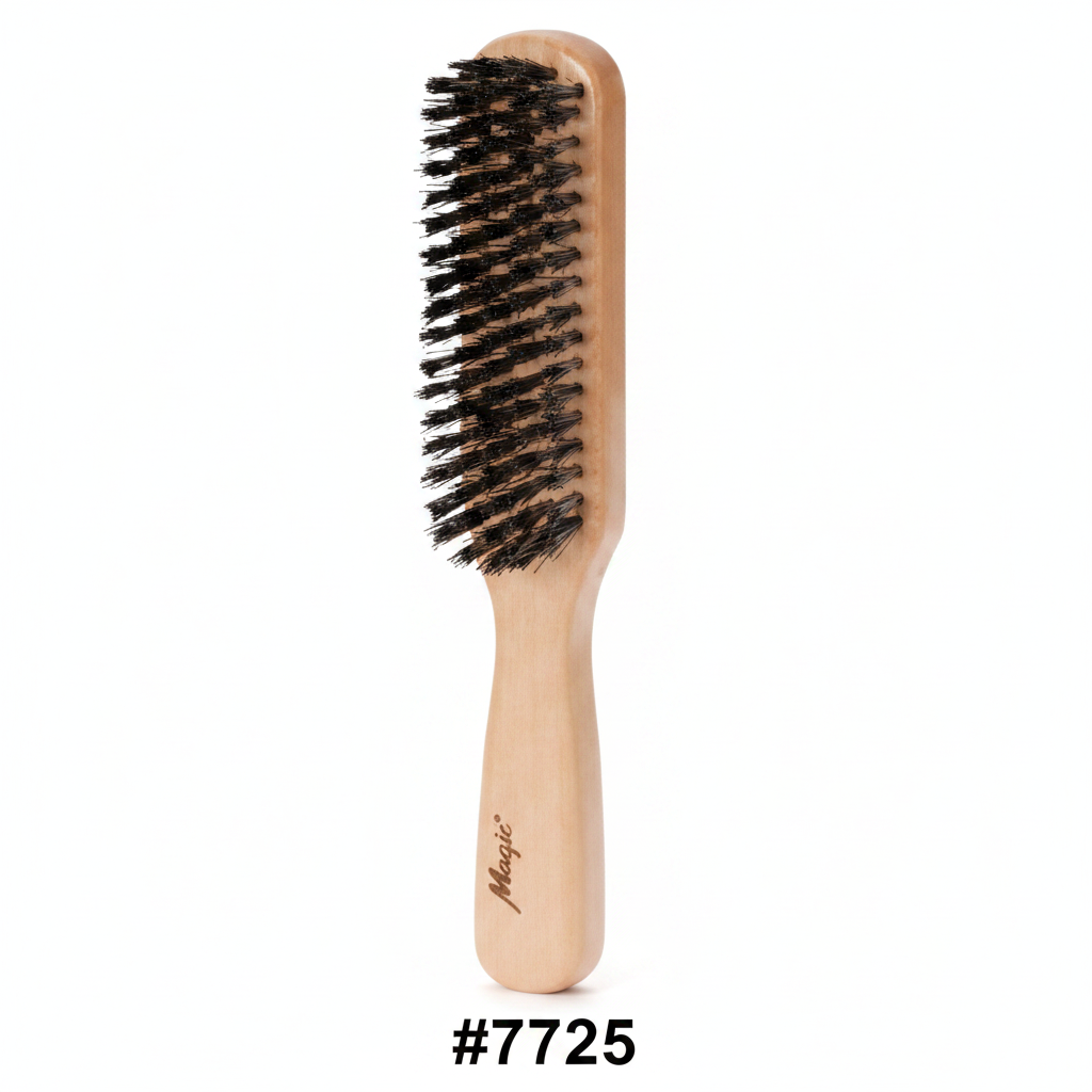 #7725 Magic Half Brush with Handle – Boar Bristle