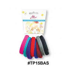 Magic Quality Soft Foam Hair Ties Bold Assorted #TP15BAS