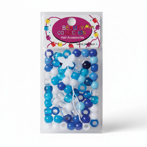 Beauty Magic Collection Hair Beads #B70 Blue Assorted