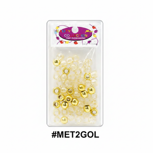 Beauty Magic Collection Metallic Gold Hair Beads #MET2GOL