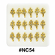 Gold Cross Crystal Rhinestone Nose Studs with Hook #NC54
