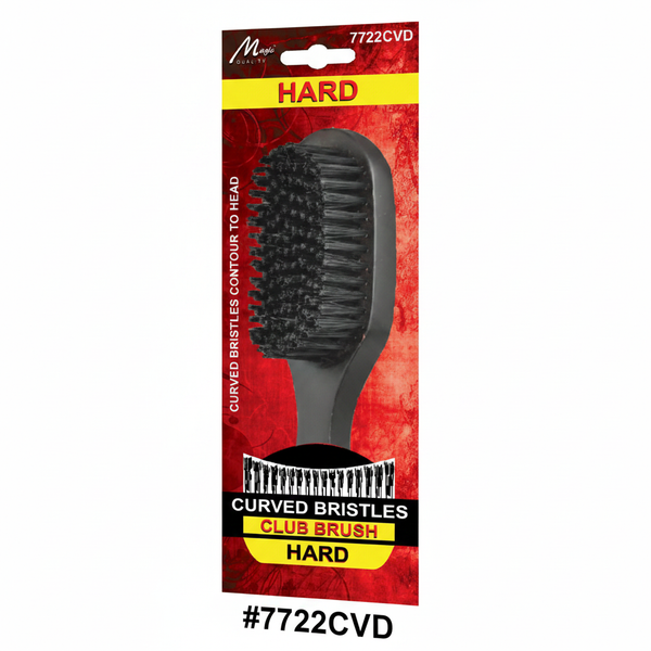 Magic Quality Curved Bristles Club Brush Hard #7722CVD