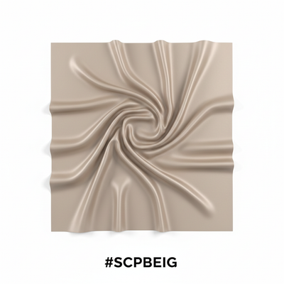 Silky Plain Scarf 90x90cm Beige #SCPBEIG
